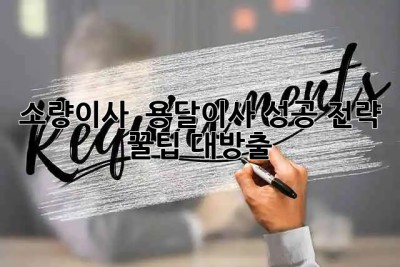 소량이사 🚚 용달이사 성공💯 전략: 꿀팁 대방출!