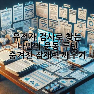 유전자 검사로 찾는 🧬 나만의 운동 루틴! 🏋️‍♀️ 숨겨진 잠재력 깨우기
