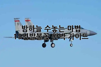 밤하늘 수놓는 마법✨ 15연발불꽃 완벽 가이드🎆