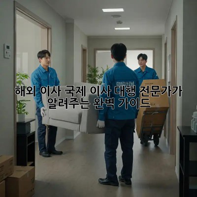 해외 이사, 국제 이사 대행 전문가가 알려주는 완벽 가이드