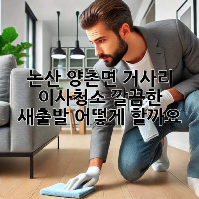 논산 양촌면 거사리 이사청소: 깔끔한 새출발, 어떻게 할까요?