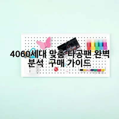 4060세대 맞춤! 타공팬 완벽 분석 & 구매 가이드
