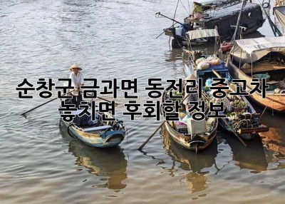 순창군 금과면 동전리 중고차, 놓치면 후회할 정보! 🚗💨