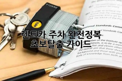🚗 렌트카 주차 완전정복! 초보탈출 가이드 🅿️