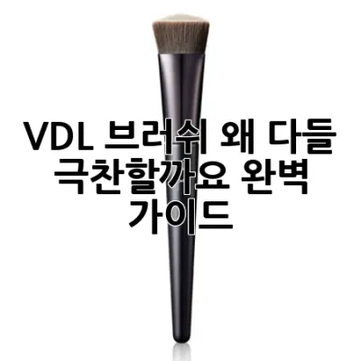 VDL 브러쉬, 왜 다들 극찬할까요? 완벽 가이드!