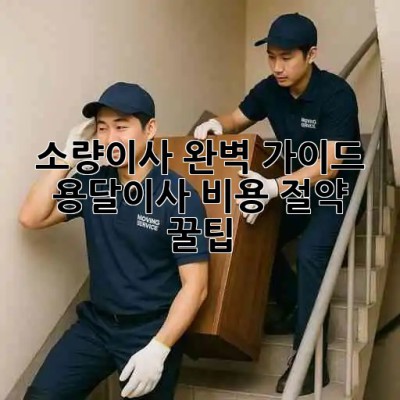 소량이사 완벽 가이드🚚 용달이사 비용 절약 꿀팁🍯