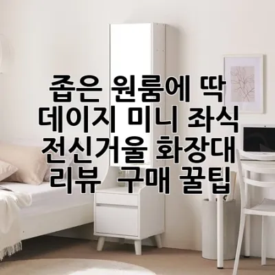 좁은 원룸에 딱! 데이지 미니 좌식 전신거울 화장대 리뷰 & 구매 꿀팁 🍯
