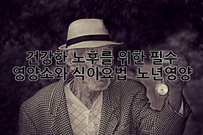 건강한 노후를 위한 필수 영양소와 식이요법 👵👴 #노년영양