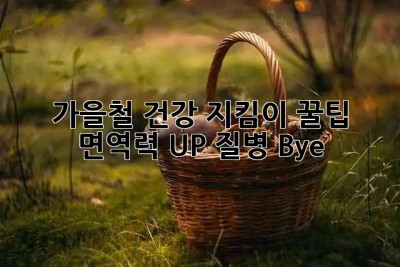 🍂 가을철 건강 지킴이 꿀팁! 면역력 UP! 질병 Bye! 👋