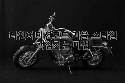 라인어디션코트🧥: 겨울 스타일🌟 책임지는 마법!✨
